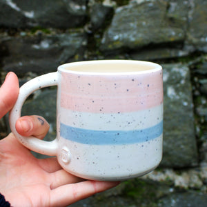 Pink and Blue Dalmatian Mug